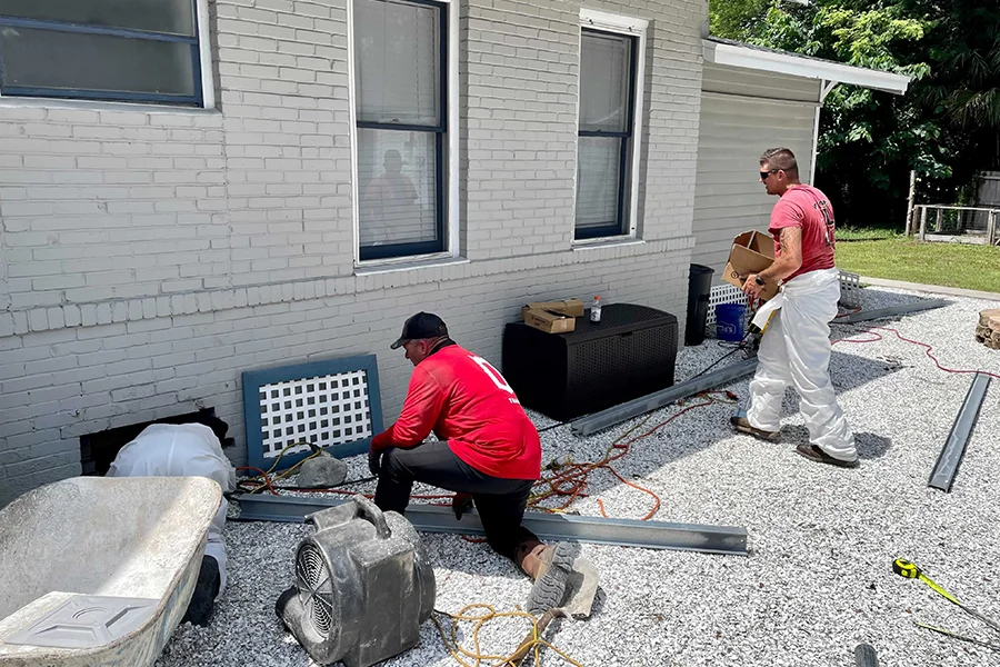 Steel Push Pier Installation in Clewiston, FL